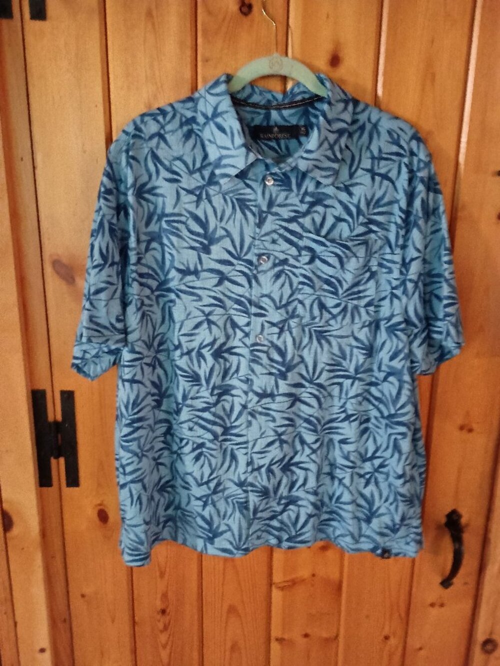 Men's Rainforest blue short sleeved shirt